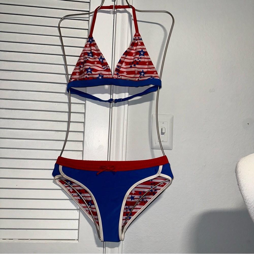Girls Sand N Sun 2pc Stars & Stripes Swimsuit